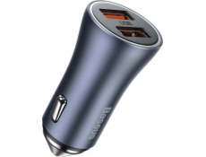 NABÍJAČKA DO AUTO 2XUSB QC4.0 40W ŠEDÁ