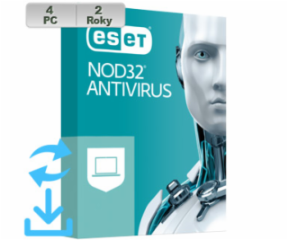 ESET NOD32 Antivirus 20XX 4PC na 2r El.lic AKT