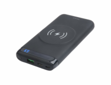 DELTACO PB-Q1003, Qi Powerbank 10000mAh, čierna