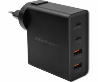 Nabíječka Qoltec Nabíječka GaN Power Pro | 2xUSB-C | 2xUS...