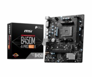 MSI MB Sc AM4 B450M-A PRO MAX II, AMD B450, 2xDDR4, 1xHDM...