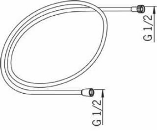 Sprchová hadice Oras Sensiva 241020, 200 cm, 1/2  