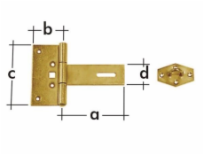 Závora dveří Domax 613201/871101, žlutá, 150 mm x 100 mm