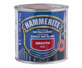 Barva na kov Hammerite Smooth, červená, 0,25l