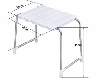 Sedátko do sprchy Model BB-01 BIG, 52x32x40 cm