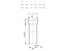 Venkovní kanalizační potrubí Magnaplast, O 160 mm, SN4, 1m