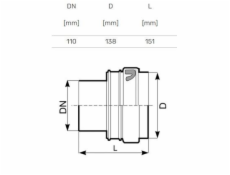 Napojení na betonovou trubku Magnaplast, O 110 mm