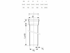 Venkovní kanalizační potrubí Magnaplast, O 110 mm, SN8, 2m