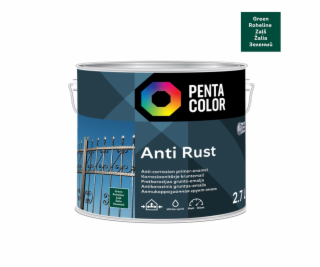 Emailová barva Pentacolor Antirust, zelená, 2,7l