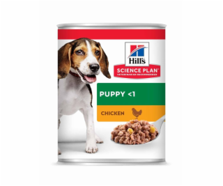 Konzervy pro psy Hill s Puppy Chicken, 370 g