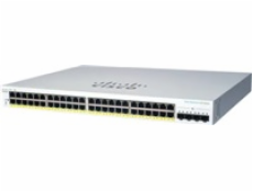 Cisco switch CBS220-48P-4X-EU (48xGbE,4xSFP+,48xPoE+,382W) - REFRESH