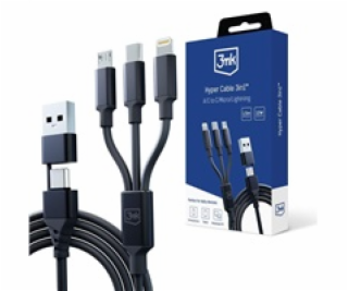 3mk nabíjecí kabel Hyper Cable 3in1 USB-A/C na USB-C/Micr...