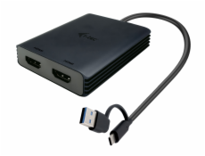 I-Tec USB-A/USB-C Dual 4K HDMI Video Adapter 