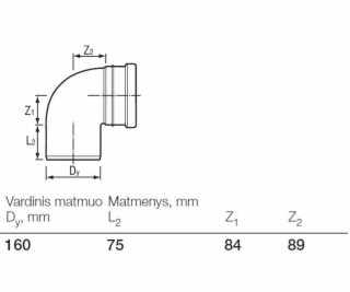 Venkovní kanalizační koleno Wavin, O 160 mm, 88,5°