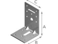 Montážní úhelník, zesílený, 90×60×60×2,5 mm