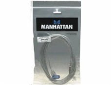 MANHATTAN Kabel USB 2.0 A-A prodlužovací 4,5m (stříbrný)