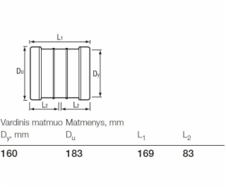Lauko kanalizacijos dviguba mova Wavin, O 160 mm