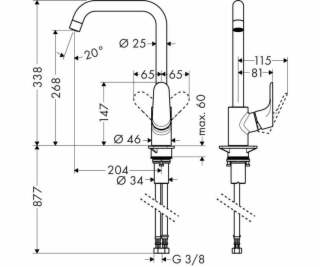 Virtuvinis maišytuvas Hansgrohe Focus 318208