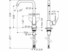 Virtuvinis maišytuvas Hansgrohe Focus 318208