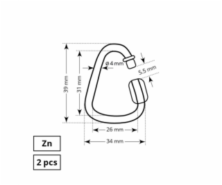 Rychlospojka Haushalt, delta, ZN, 2DD, 4 mm