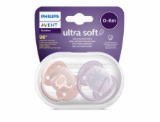 Šidítko Avent Ultrasoft Premium zvířátka 0-6 m 2ks holčička