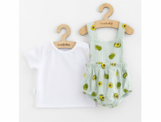 Mušelínový kojenecký set Kraťasy a Tričko New Baby Avocado Vel.80 (9-12m)