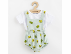 Mušelínový kojenecký set Kraťasy a Tričko New Baby Avocado Vel.74 (6-9m)