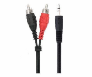 Kabel BLOW 3,5mm M, 2xRCA M, 3m, černý 91-295