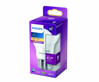 LED žárovka PHILIPS, A60, E27, 5,5 W, 470 lm, 2700 K