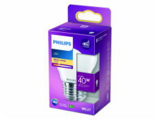 LED žárovka PHILIPS, P45, E27, 4,3 W, 470 lm, 2700 K