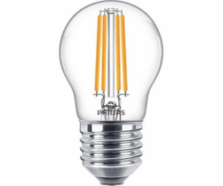 LED žárovka PHILIPS, P45, E27, 6,5 W, 806 lm, 2700 K