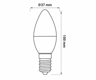 LEMP LED E14 C37 5W 500LM 4000K