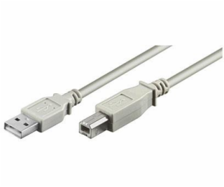 Kabel MICRO_CONNEC USB TypeA M, USB TypeB M, 1,8m, bílý