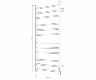 Elektrický sušák ručníků Thema Lux BK-109W-12T černý