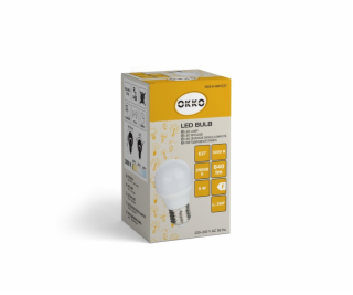 LED žárovka OKKO, G45, E27, 9 W, 840 lm, 3000 K