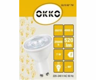 LED svítidlo Okko PAR16, 7W, 4000K, 575lm