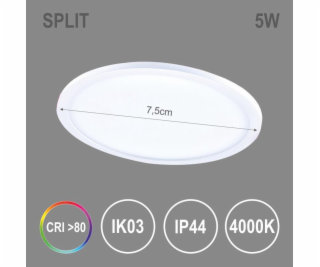 Závěsné svítidlo Tope Split R NW, 5W, LED, 4000K