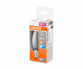 LED žárovka Osram B35, 4W, E14, 4000K, 470lm, mat.