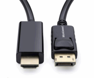 Kabel MICRO_CONNEC HDMI M, Dipslay port M, 2m, černý