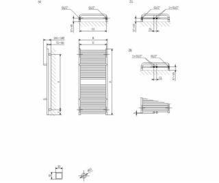 Elektrinis rankšluosčiu džiovintuvas Terma Lima, 500x820mm