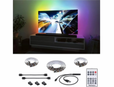 Sada LED TV pásku 55 palců USB + dálkový ovladač Dynamic Rainbow RGB 3,5W 5V černý