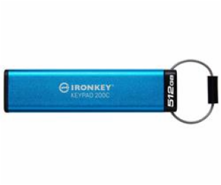 Kingston flash disk 512GB USB-C IronKey Keypad 200C, FIPS...