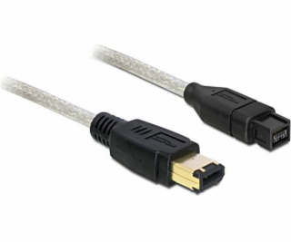 Delock Firewire 9-pin - Firewire 6-pin, 1m, transparentný...