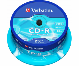 Verbatim CD-R 700 MB 52x 25 kusov (43432)