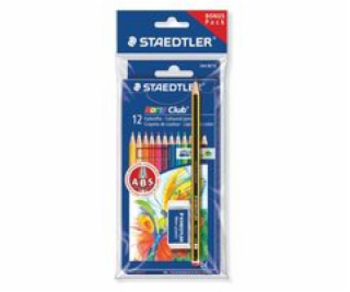 Pastelky Staedtler Pencil 12 farieb Noris Club + guma, ce...