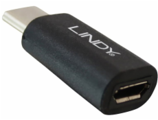 Lindy USB-C - microUSB USB adaptér čierny (41896)