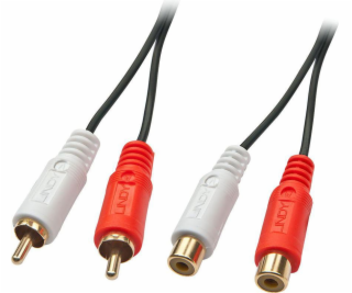 Lindy RCA (Cinch) x2 - RCA (Cinch) x2 kábel 2m čierny (35...