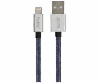 Holdit USB-A - Lightning kábel 1 m tmavo modrá (612663)