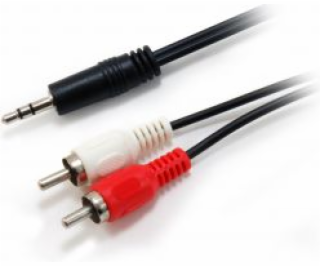 Equip Jack 3,5 mm – RCA (Cinch) kábel x 2 2,5 m čierny (1...