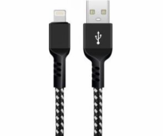 Maclean USB-A – Lightning kábel 1 m čierny (MCE472)